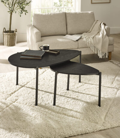 Lorette Teardrop Nest of 2 Coffee Tables