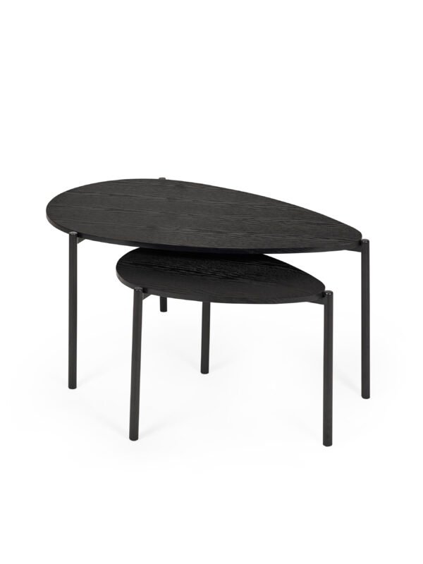 Lorette Teardrop Nest of 2 Coffee Tables - Image 2