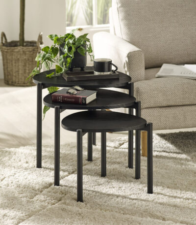 Lorette Teardrop Nest of 3 Side Tables