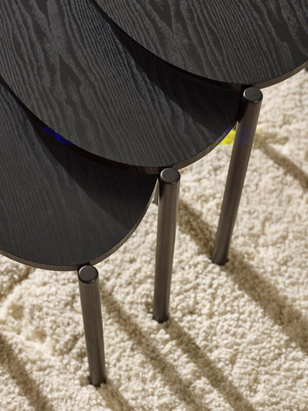 Lorette Teardrop Nest of 3 Side Tables - Image 5