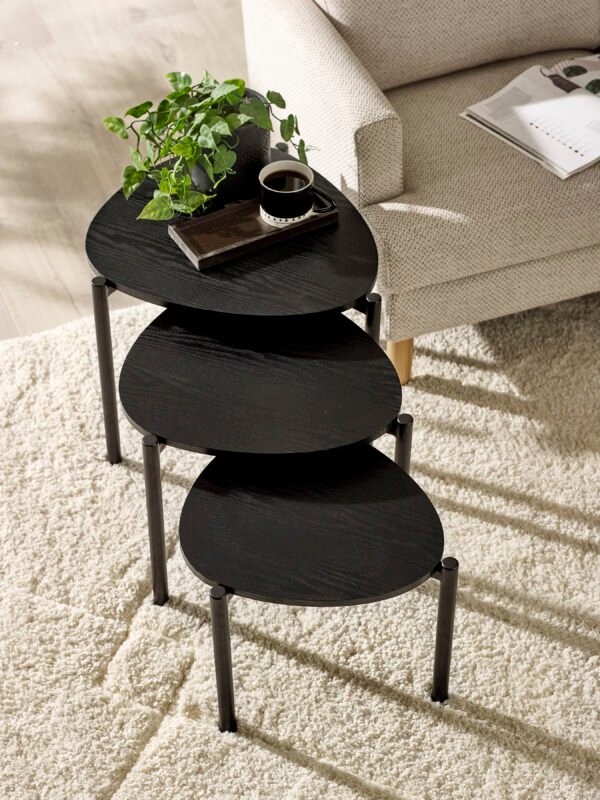 Lorette Teardrop Nest of 3 Side Tables - Image 6