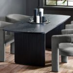Louis Fluted Extending Dining Table – Black