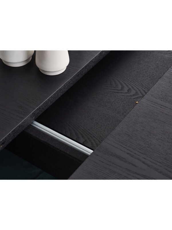 Louis Fluted Extending Dining Table - Black - Image 13