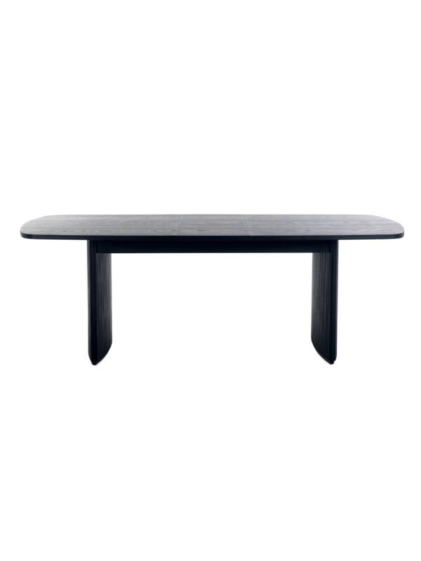 Louis Fluted Extending Dining Table - Black - Image 5