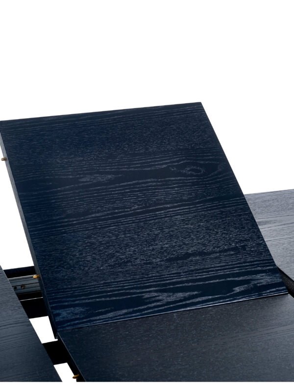 Louis Fluted Extending Dining Table - Black - Image 7