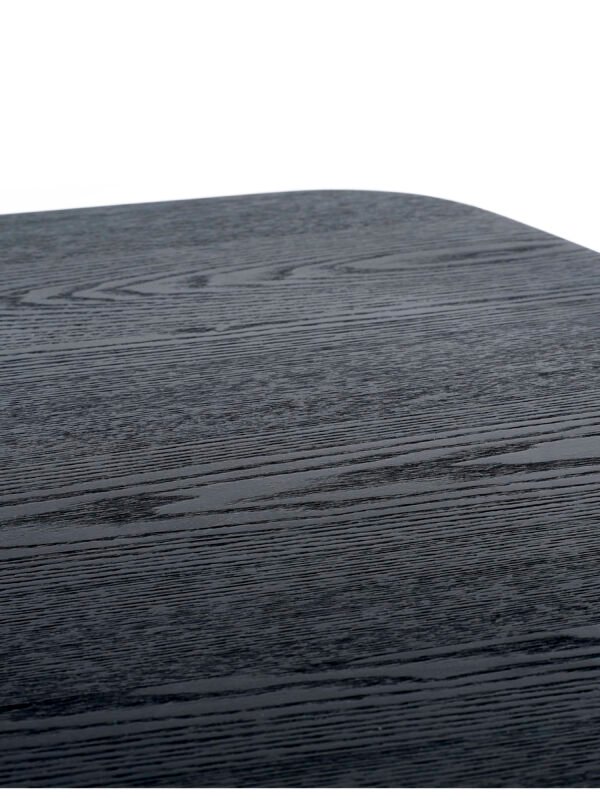 Louis Fluted Extending Dining Table - Black - Image 9