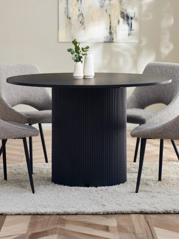 Louis Fluted Round 4 Seater Dining Table