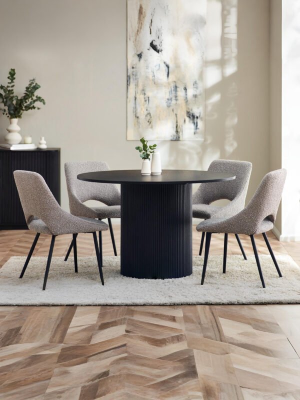 Louis Fluted Round 4 Seater Dining Table - Image 10