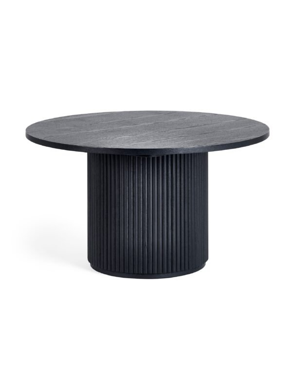 Louis Fluted Round Coffee Table - Black - Image 2