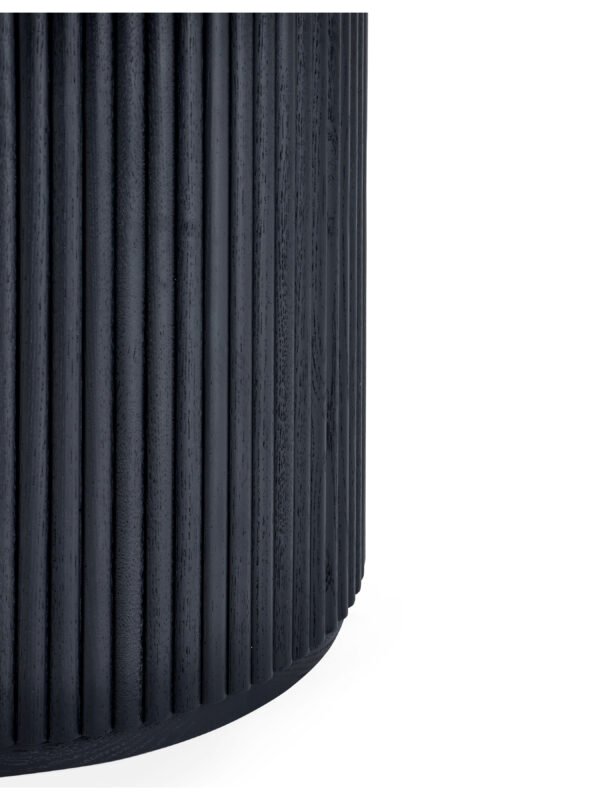 Louis Fluted Round Coffee Table - Black - Image 4