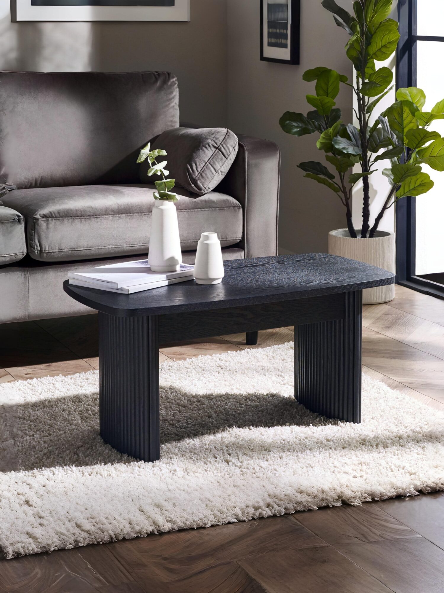 LOU007_1 Louis Fluted Compact Coffee Table - Image 1
