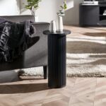 Louis Fluted Drinks Table - Black