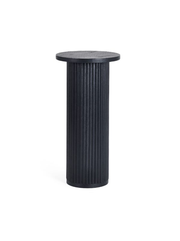 Louis Fluted Drinks Table - Black - Image 2