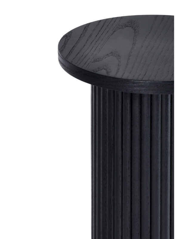 Louis Fluted Drinks Table - Black - Image 5