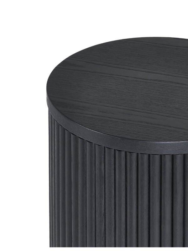 Louis Fluted Round Side Table with Cupboard - Image 5