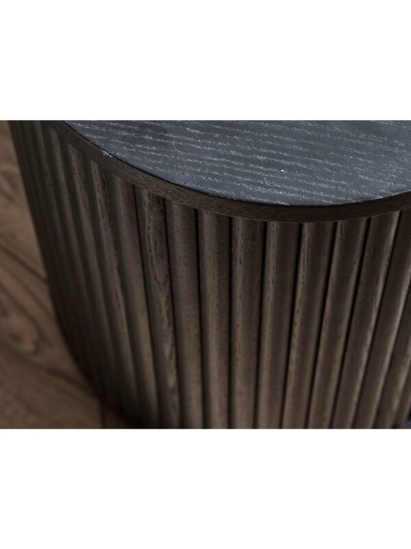 Louis Fluted Round Side Table with Cupboard - Image 9