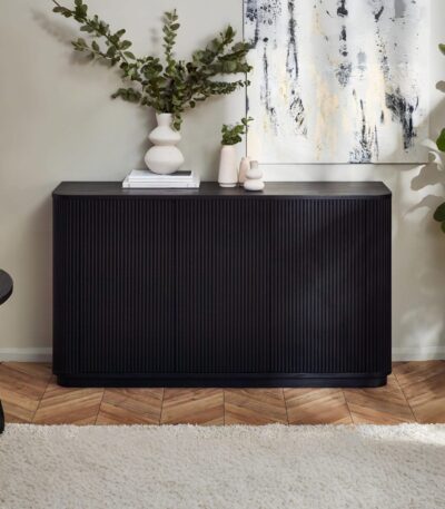 Louis Fluted Sideboard – Black