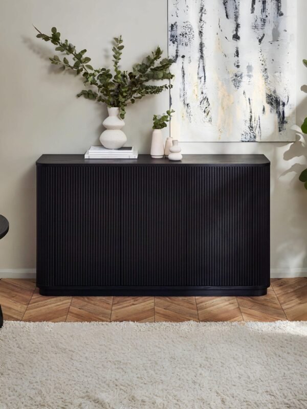 Louis Fluted Sideboard – Black