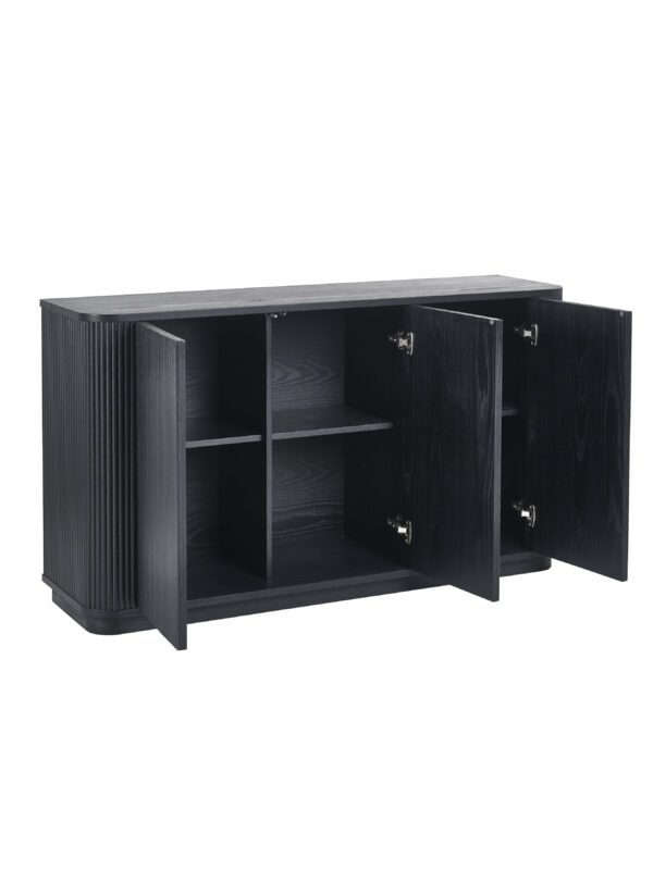 Louis Fluted Sideboard - Black - Image 3
