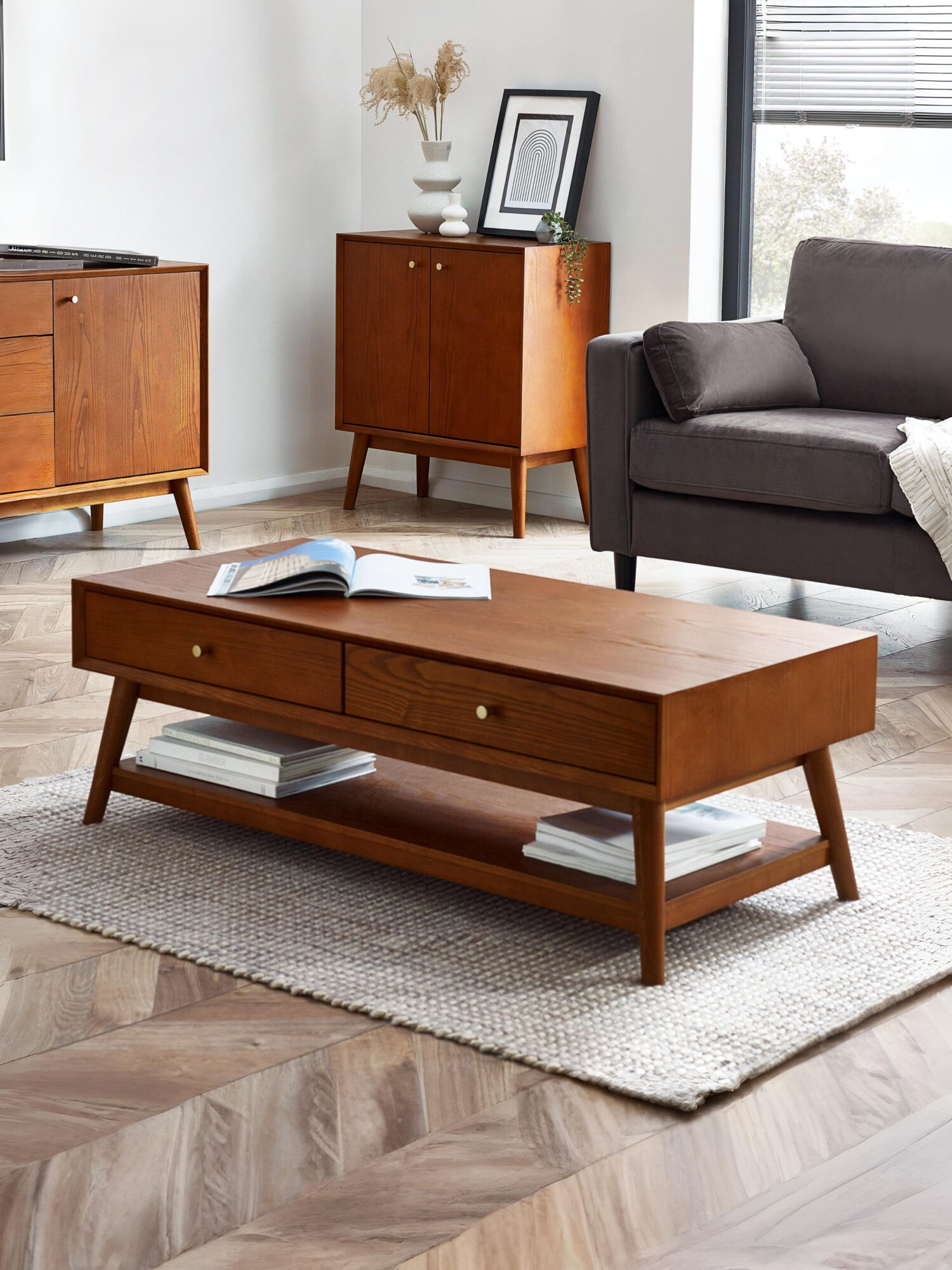 LOW005_1 Lowry 2 Drawer Coffee Table - Image 1