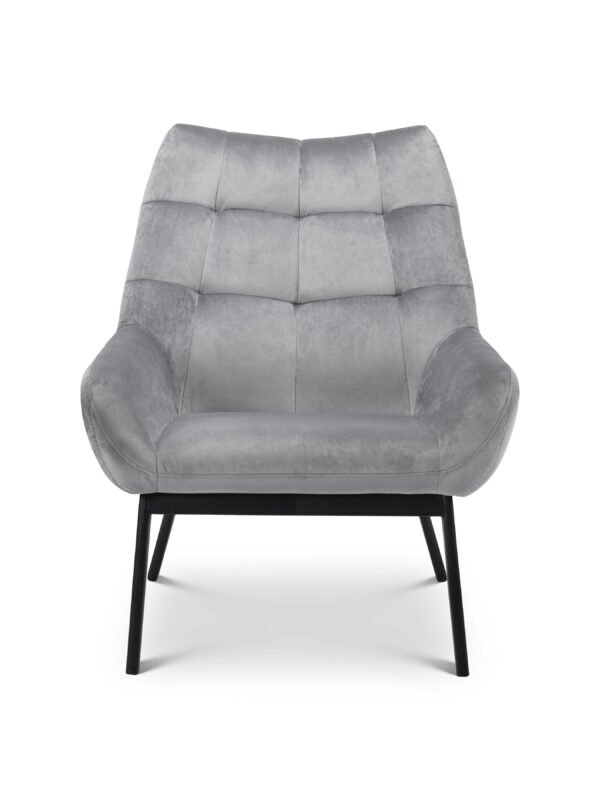 Lucerne Velvet Chair - Grey - Image 3