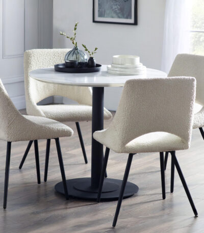Luca Round Pedestal 4 Seater Dining Table