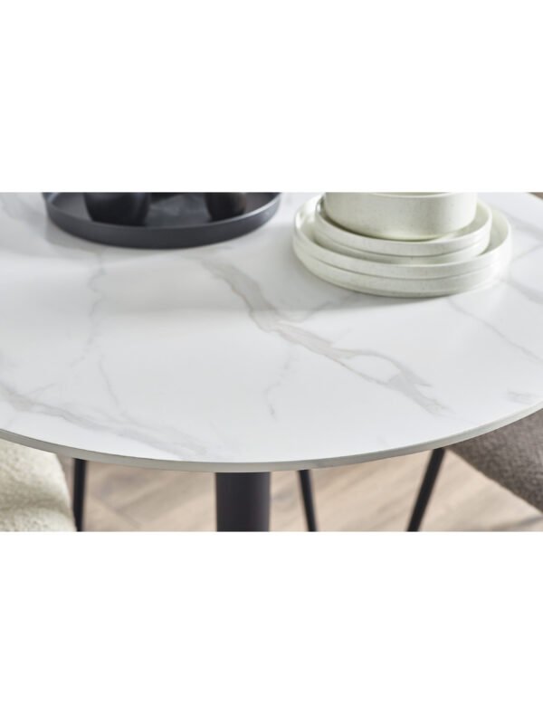 Luca Round Pedestal 4 Seater Dining Table - Image 3