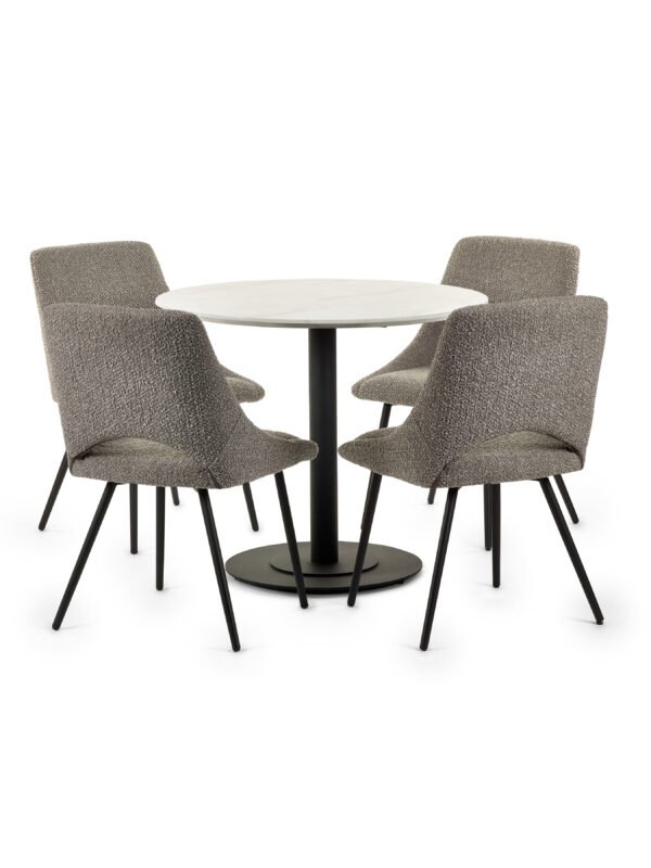 Luca Round Pedestal 4 Seater Dining Table - Image 6