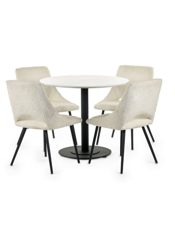 Luca Round Pedestal 4 Seater Dining Table - Image 7