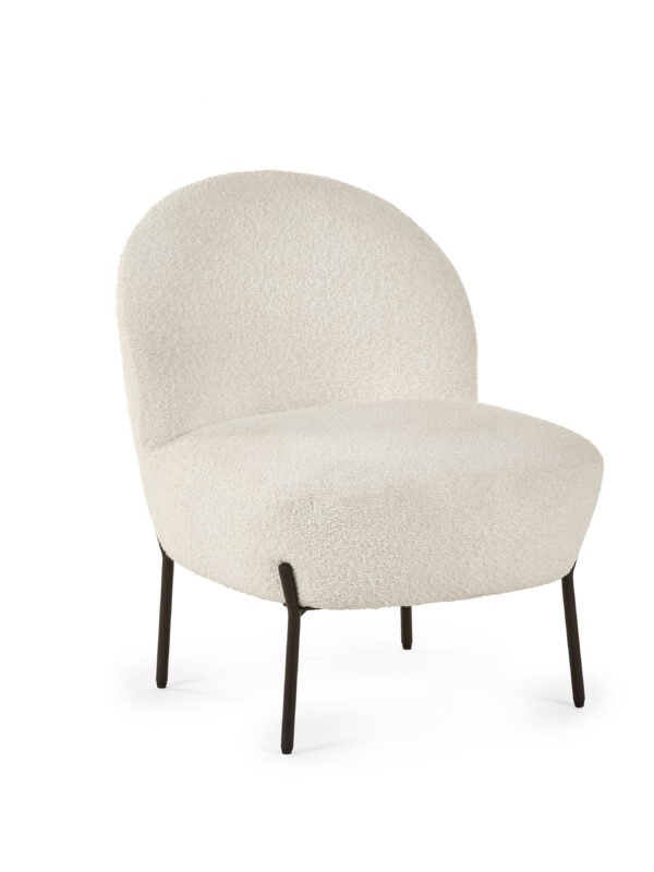 Lulu Boucle Accent Chair - Ivory - Image 2