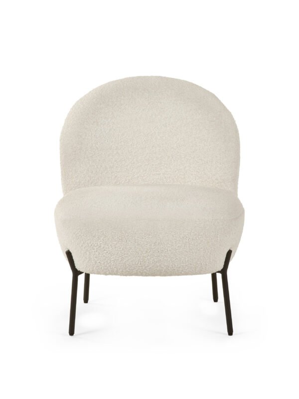 Lulu Boucle Accent Chair - Ivory - Image 3