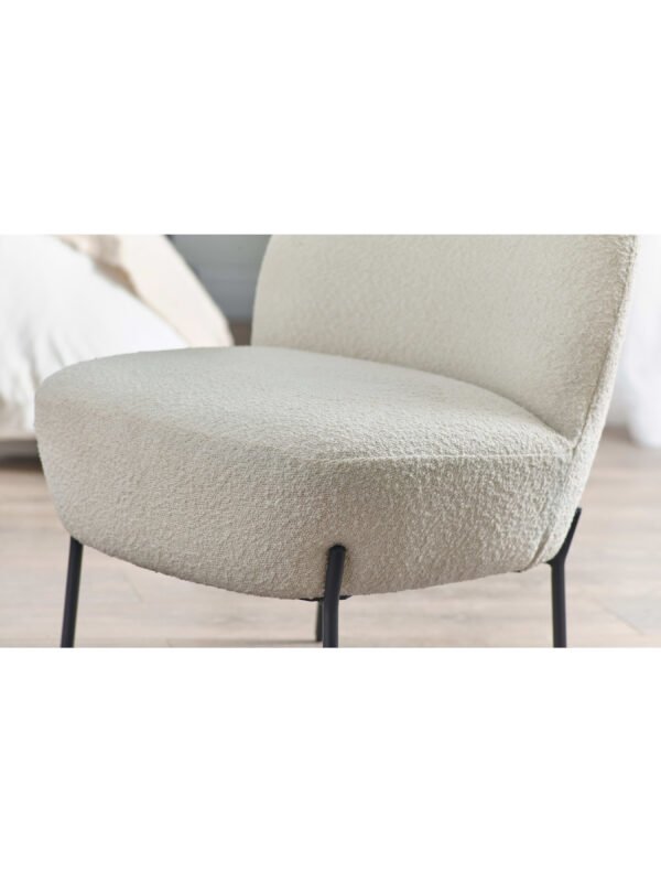 Lulu Boucle Accent Chair - Ivory - Image 4