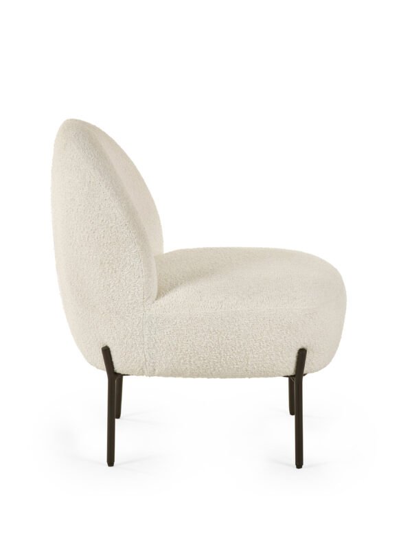 Lulu Boucle Accent Chair - Ivory - Image 6