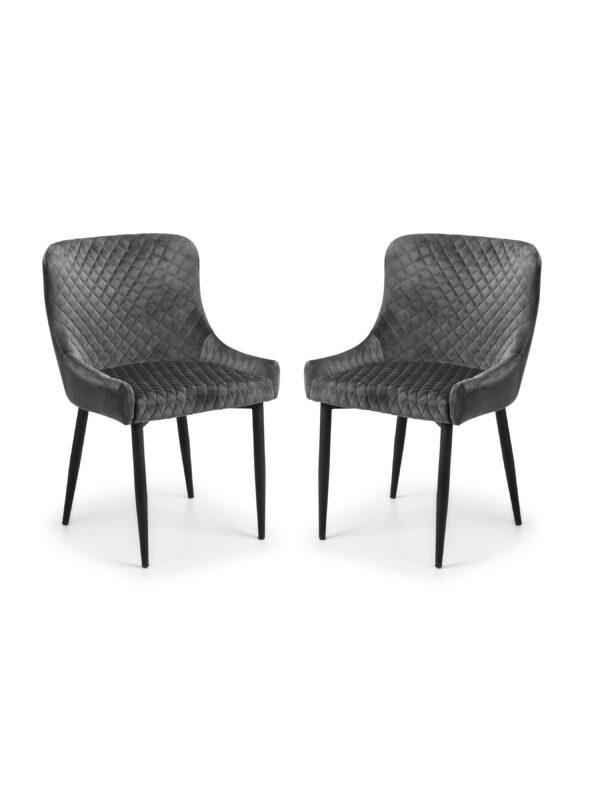 Luxe Diamond Quilted Upholstered Dining Chair (Set of 2) - Image 3