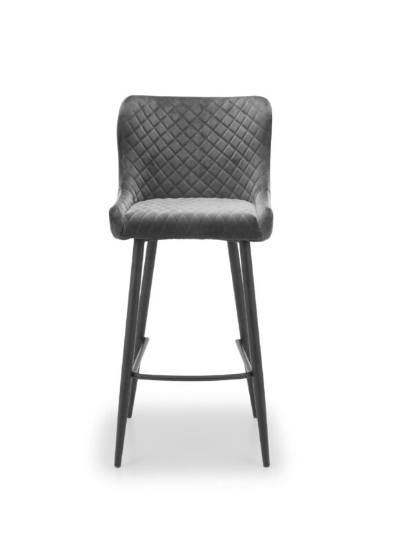 Luxe Diamond Quilted Upholstered Bar Stool - Image 3