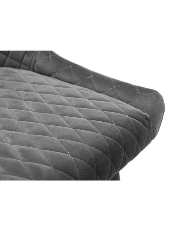Luxe Diamond Quilted Upholstered Bar Stool - Image 4