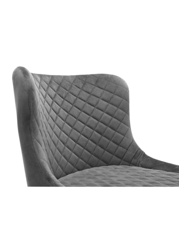 Luxe Diamond Quilted Upholstered Bar Stool - Image 6
