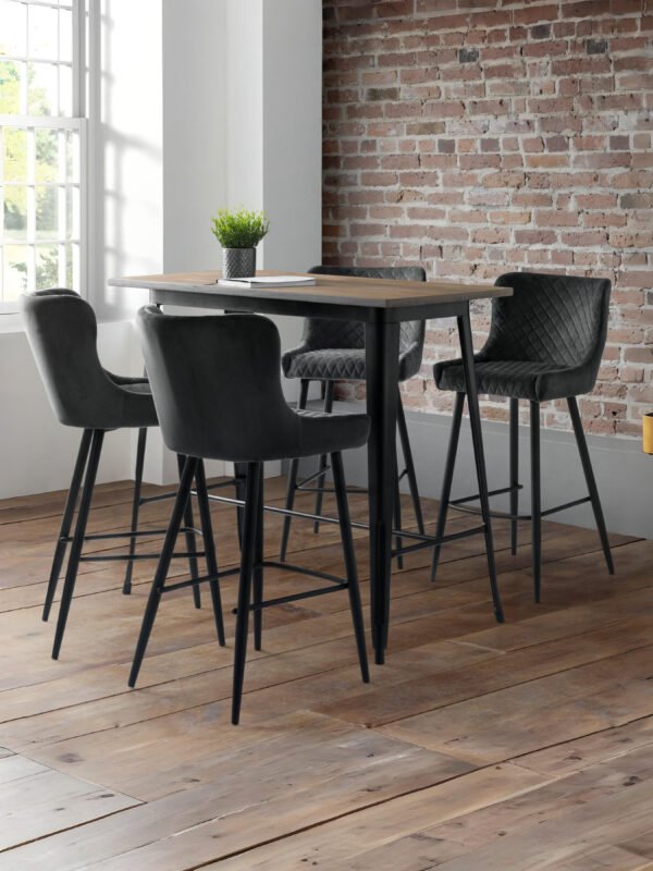 Luxe Diamond Quilted Upholstered Bar Stool - Image 8