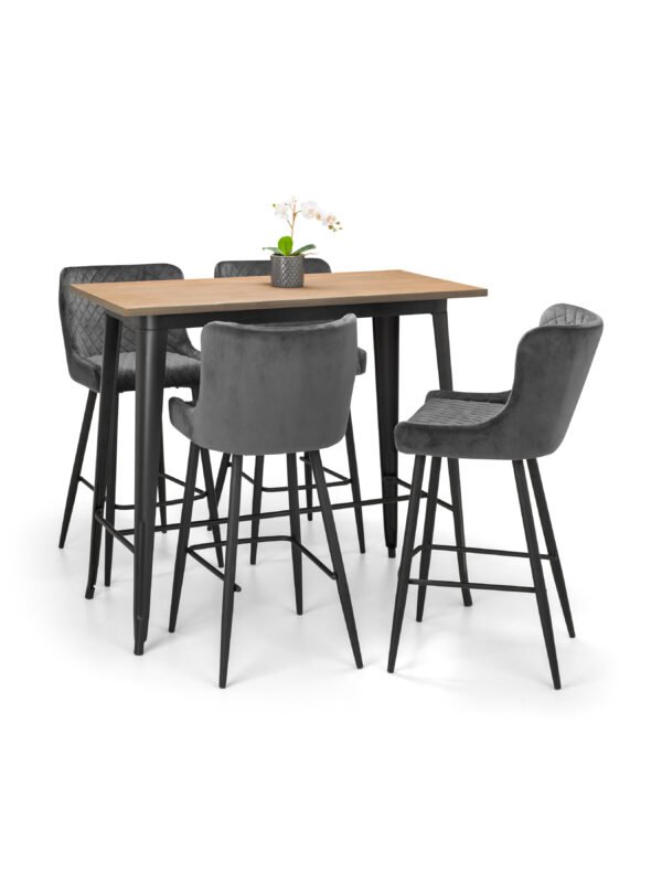 Luxe Diamond Quilted Upholstered Bar Stool - Image 9