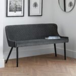 Luxe Diamond Quilted Upholstered 2 Seater High Back Bench