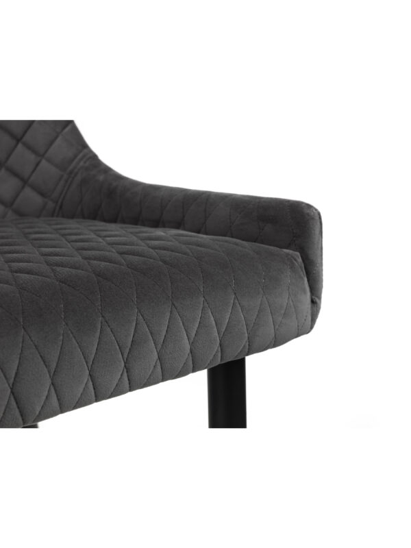Luxe Diamond Quilted Upholstered 2 Seater High Back Bench - Image 4