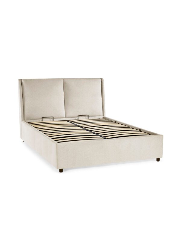 Maddock Beige Upholstered Ottoman Storage Bed - Image 3