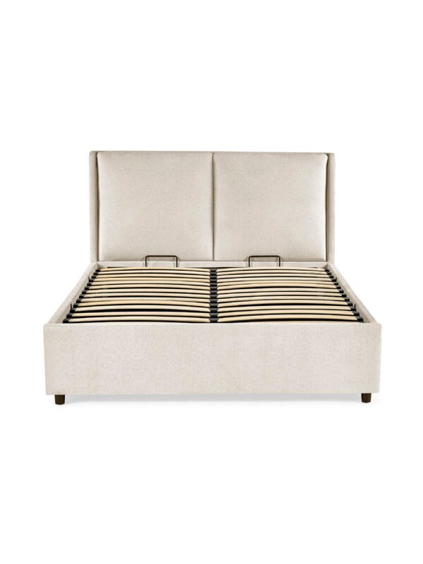 Maddock Beige Upholstered Ottoman Storage Bed - Image 6