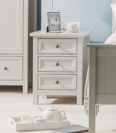 Maine 3 Drawer Bedside Table