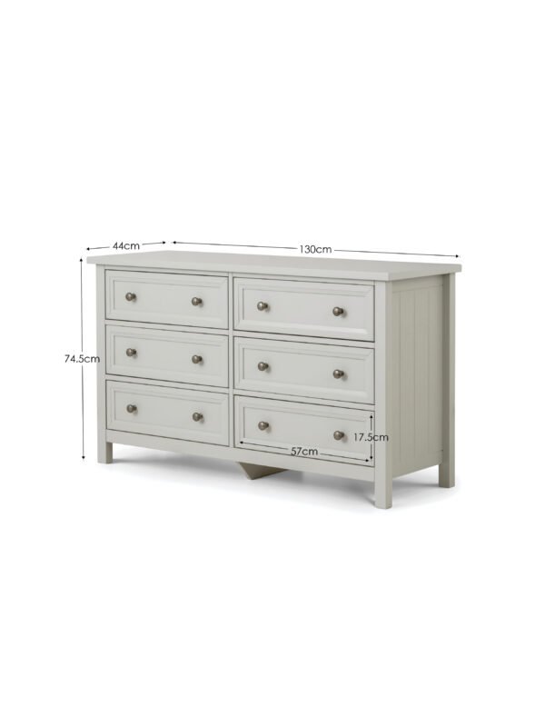 Maine 6 Drawer Wide Chest - Image 3