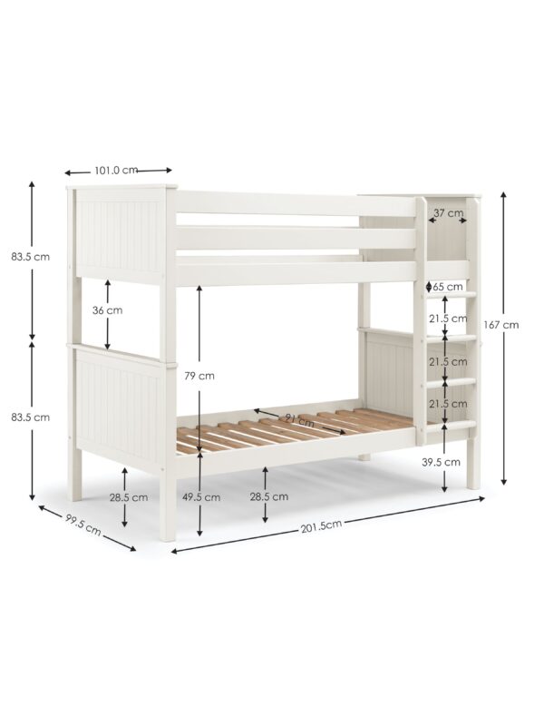Maine Convertible Bunk Bed - Surf White - Image 11