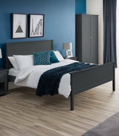 Maine 90cm Single Anthracite Black Bed
