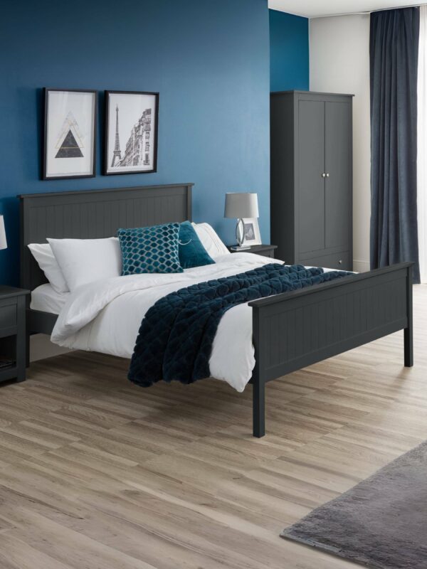 Maine 90cm Single Anthracite Black Bed