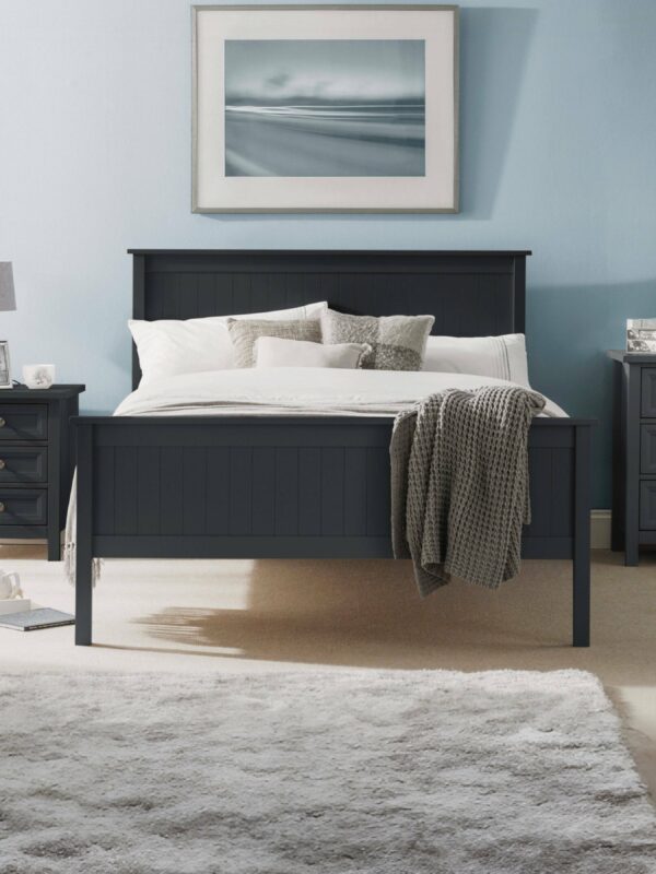 Maine 90cm Single Anthracite Black Bed - Image 2