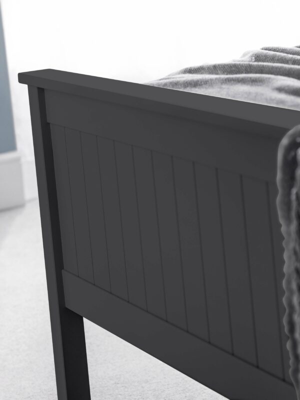 Maine 90cm Single Anthracite Black Bed - Image 6